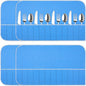 Saintrygo 4 Pieces Silver Storage Bags Anti Tarnish Silver Protector Bags Blue Holder for Silverware Flatware Storage Organizer Cloth Place Setting Roll with White Ribbon for Kitchen Utensils