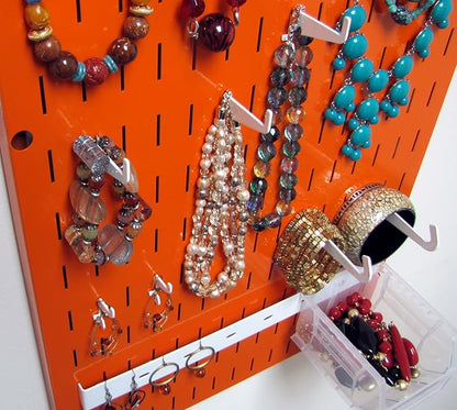 Wall Control Jewelry Organizer Wall Hanging Jewelry Holder Kit Wall Mounted Necklace Organizer Kit in Orange