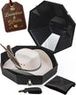 Cowboy Hat Box for Travel – Cowboy Hat Travel Case Hard Shell w/Mirror, Latches & Bag – Western Hat Can for Cowboy - Hat Boxes for Men & Hat Boxes for Women Storage - Midnight Black
