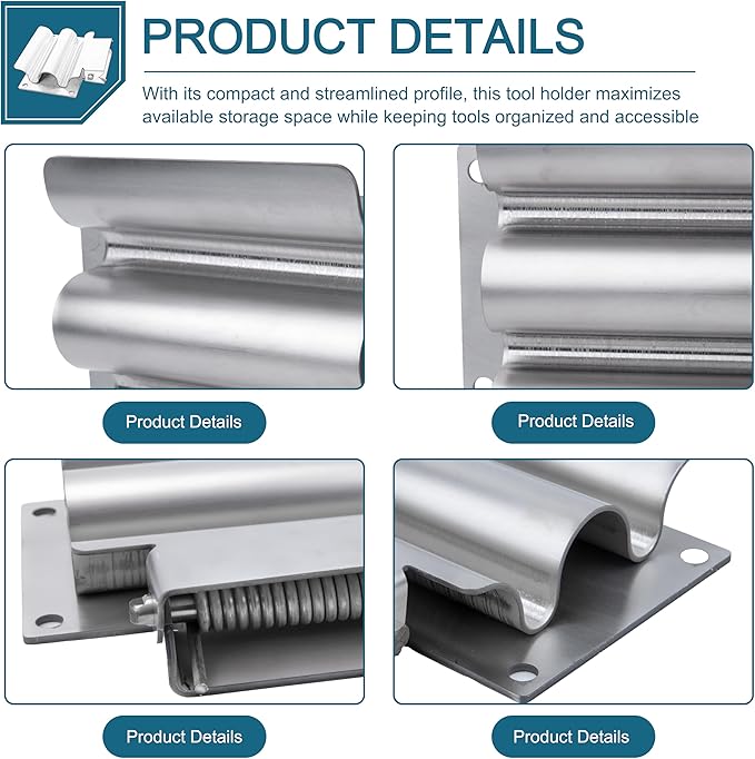 Shovel Holder, Spring Loaded Stainless for Dump Truck/Trailer,for Shovels, Rakes,Snow Shovels,Hoes, Heavy Duty # SH675SS