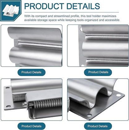 Shovel Holder, Spring Loaded Stainless for Dump Truck/Trailer,for Shovels, Rakes,Snow Shovels,Hoes, Heavy Duty # SH675SS