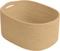 ECDYQXVU Cotton Rope Storage Basket, 15x10x9 Inches, Woven Basket for Shelves, Clothes, Towels, Books, and Laundry, Jute Brown (1 Pack)
