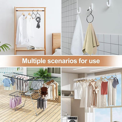 8 Pcs Belt Hanger, Belt Hanger for Closet, Rust-Proof Belt Organizer, S Shaped Metal Hook for Closet, Holds Ties, Scarves, Silk Scarf, Hat, Bags and Accessories（Black）