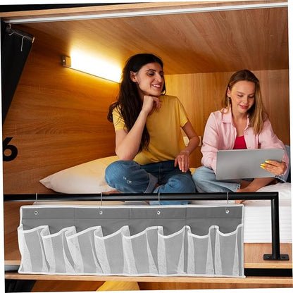 Amosfun 8-Pocket Bedside Shoe Organizer Wall-Mounted Mesh Storage Bag for and Home for Travel and Space-Saving Shoe Storage