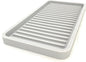 Silicone Sink and Surface Organizer Tray, Sponge Holder, Vanity Tray, Trivet, Heat Safe, Dishwasher Safe, for Bathroom and Kitchen Organization (Light Grey, 10"x5.25")