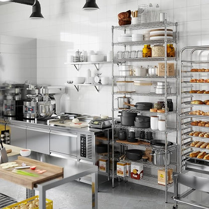 14" Deep x 36" Wide x 96" Height Wire Shelving Kit | 10-Tier | NSF Commercial Storage Rack Unit