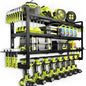 Hipidian Fathers Day Best Gifts for Daddy, Heavy Duty Power Tool Organizer Wall Mount- 400lb Capacity 4-Tier Storage Rack with 8 Drill Holders for Garage Tools, Birthday Gifts for Men Dad Husband