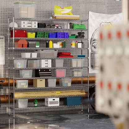14" Deep x 72" Wide x 86" Height Wire Shelving Kit | 10-Tier | NSF Commercial Storage Rack Unit