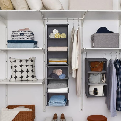 GRANNY SAYS Bundle of 2-Pack Hanging Clothing Organizer & 1-Pack Hanging Storage Shelves