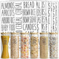 Talented Kitchen Kitchen Adhesive Labels - Waterproof Labels for Storage Bins - Pantry & Jar Stickers for Spices - Pack of 136, 2 x 3 in, Black Text on Clear Vinyl
