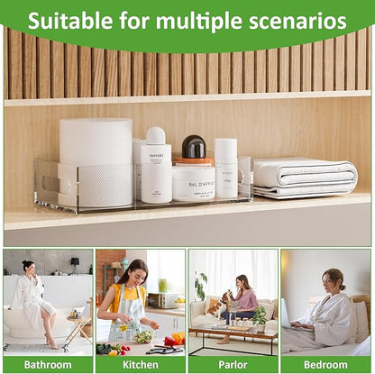 Clear Toilet Basket Tank Tray, Acrylic Bathroom Basket, Back of Toilet Organizer for Paper Storage, Anti-slip and Moisture-proof