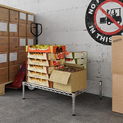 24" Deep x 30" Wide x 8" Height Wire Shelving Kit | 1-Tier | NSF Commercial Storage Rack Unit