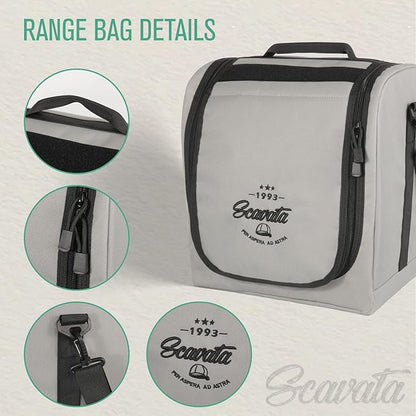 SCAVATA Large Hat Bag for Baseball Caps, Hat Organizer Bag for Traveling & Moving, Storing Snapback Cap, Portable Hat Carrier Holder Case for 12-16 Caps (Grey)
