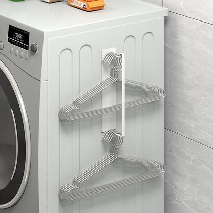 Magnetic Hanger Organizer, Thipoten Hangers Holder for Washing Machine, Holding up to 30 Velvet/Wire/Plastic Hangers, Perfect Space Saver for Laundry Room (1, White)