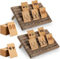 Marsui 62 Pcs Wood Earring Display Stand Earring Card Display 2 Sets of Holder with Cards Jewelry Stands for Selling