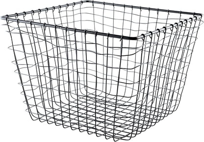 G.E.T. WB-305-MG Heavy Duty Iron Wire Utility Storage Bin/Basket, Square, 11" x 11" x 8"