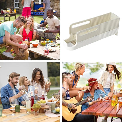 Fridge Organizer, Non-Slip Stability Base, 34cmx8.1cmx12.5cm, Refrigerator Storage, Self Pushing Fridge Drink Organizer, Quick And Easy Installation, For Pantry Kitchen Home Bar