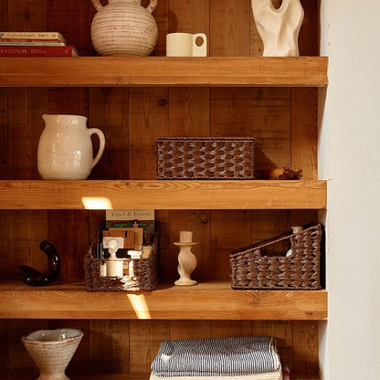 GRANNY SAYS Bundle of 3-Pack Wicker Baskets Storage & 1-Pack Over Door Hanging Organizer