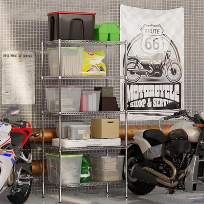 21" Deep x 36" Wide x 74" Height Wire Shelving Kit | 5-Tier | NSF Commercial Storage Rack Unit