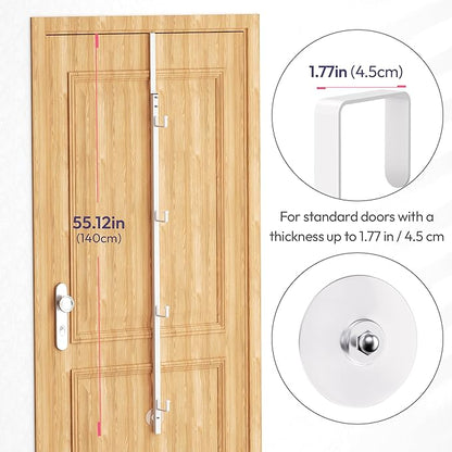 SWTYMIKI Over Door Hat Rack - 2 Packs Metal Hanging Hat Organizer with 8 Hooks Design, Baseball Cap Hanger Organizer Storage Holds up to 40 Caps for Door, Bedroom, Closet