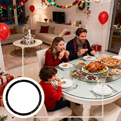 TamBee 24 Inch Lazy Susan Hardware 600 lbs Load Capacity Heavy Duty Turntable Bearing Large Lazy Susan Parts Kit Rotating Ring Mechanism for Dining Tables, Woodworking(Base Only, Black)