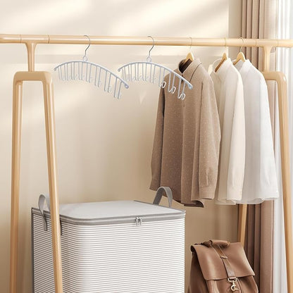 Tank Top Hanger, Stainless Steel Bra Hanger Belt Organizer, Belt Organizer for Closet Space Saving Hangers for Bras, Slings, Belts, Silk Stockings, Bags, Vests, Ties, Towels (Green)