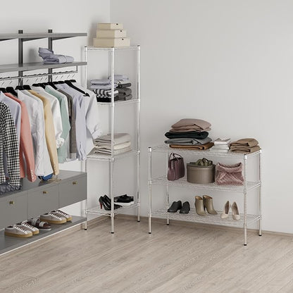 18" Deep x 42" Wide x 34" Height Wire Shelving Kit | 3-Tier | NSF Commercial Storage Rack Unit