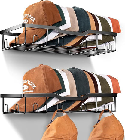 KEETDY Metal Hat Racks for Baseball Caps Wall Hat Organizer and Hat Organizer for Baseball Caps Holder
