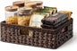 GRANNY SAYS Wicker Storage Baskets for Shelves, Wicker Basket for Organizing, Decorative Basket, Woven Baskets for Pantry Storage, Brown, 1-Pack