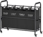 Tajsoon 4 Bag Laundry Sorter Cart, 4 Section Laundry Hamper Sorter with Heavy Duty Lockable Rolling Wheels, Laundry Separator Hamper with Removable Bags for Dirty Clothes Storage, Black
