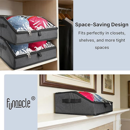 Hat Organizer for Baseball Caps, Hat Storage Holder Container for Closet Hold Up to 30 Caps with Clear Window, Hat Boxes for Home Storage (1Pcs Dark Gray