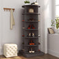 Rotating Shoe Rack Tower, 6-Tier Spinning Shoe Rack, Free Standing 360° Revolving Shoe Organizer Can Hold 24 Pairs of Shoes for Entryway Living Room Hallway (6-Tier, Gray)