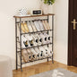 JZM Shoe Rack Storage, Narrow 4 Tier Metal Shoe Storage Shelf, Free Standing Shoe Racks, Space Saving Shoe Rack Organizer for Entryway, Hallway, Bedroom, Living Room(12-16 Pair)