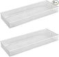 YBM HOME White Mesh Drawer Cabinet and or Shelf Organizer Bins, School Supply Holder Office Desktop Organizer Basket (2, 6x15x2 Inch)