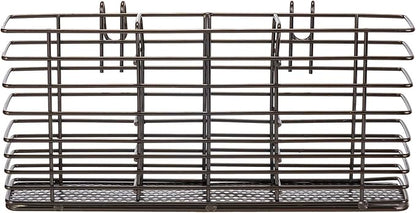 Slideep Cutlery Utensil Silverware Drying Rack, Flatware Storage Solution Basket with Hooks for Kitchen Dish Drainer Dish Drying Rack, Rust Proof Nickel