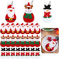 Gisafai 24 Pc Christmas Silverware Holder Pockets Santa Snowman Reindeer Tableware Bags - Cutlery Pouch Bags for Spoon Knife Fork - Xmas Party Dinner Table Dinnerware Supplies