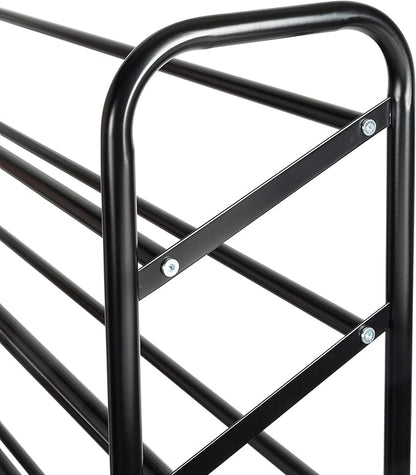 Honey-Can-Do 50-Pair Black Rolling Shoe Storage SHO-08861 Black, 100 lbs