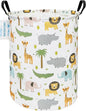 Laundry Basket Canvas Fabric Collapsible Organizer Basket for Storage Bin Toy Bins Gift Baskets Bedroom Clothes Children Nursery Hamper (Animal)