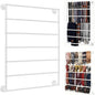 Wall Mounted Display Rack, 7-Layer Wrapping Paper Ribbon Organizer Scarves Tie & Scarf Rack Belts Towel Holder Necktie Hijab Stand Metal Shelving for Home, Retail Stores, Flower Shop