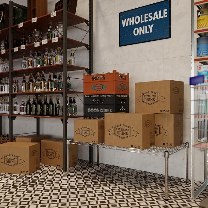 21" Deep x 42" Wide x 14" Height Wire Shelving Kit | 1-Tier | NSF Commercial Storage Rack Unit