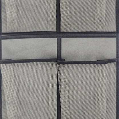 Gray Over Door Shoe Organizer, 12 Large Pockets Hanging Storage for Closet Organization, Space Saving Shoe Rack and Accessory Holder