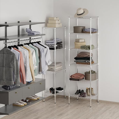 21" Deep x 24" Wide x 86" Height Wire Shelving Kit | 6-Tier | NSF Commercial Storage Rack Unit