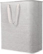 Lifewit 125L Large Collapsible Laundry Hamper, Tall Foldable Dirty Clothes Baskets Waterproof, Freestanding Design with Easy Carry Handles in Dorm Bedroom Bathroom College, Grey