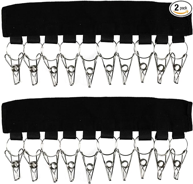 Septe 2Pcs Hat Organizer for Hanger Hat Rack for Baseball Caps Hat Racks Holder 10 Hat Storage Clips for hanging and display (Black)