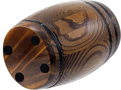MyGift Rustic Burnt Wood Wine Barrel Design Kitchen Utensil Holder – Vintage Countertop Flatware & Cooking Tool Storage Crock