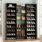 Unikito 14-Tier Shoe Cabinet, Wood Shoe Storage Organizer for Entryway, Freestanding Shoe Rack Cabinet with 22 Open Cubbies for Front Door Entrance, Living Room, Hallway, Bedroom, Black