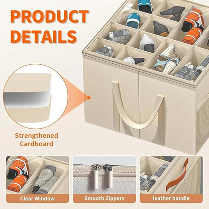 for Shoe Storage Organizer for Closet, Large Shoe Box Storage