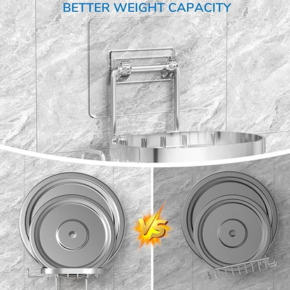 MASADI 2 Tier Soap Dish Holder, Soap Bar Holder with Hooks, Shampoo Bar Caddy for Shower Wall, Razor Holder for Shower, Bar Soap Container 304 Stainless Steel, Bathroom(Silver)