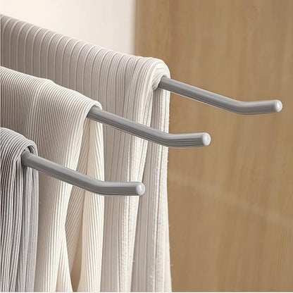 10 Pack Open Ended Pants Jean Hangers, Heavy Duty Non Slip for Closet, Space Saving Trouser Hangers, Metal Pant Hanger for Women Men, Grey