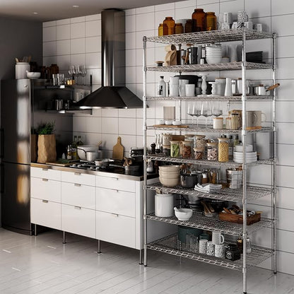 24" Deep x 42" Wide x 86" Height Wire Shelving Kit | 8-Tier | NSF Commercial Storage Rack Unit